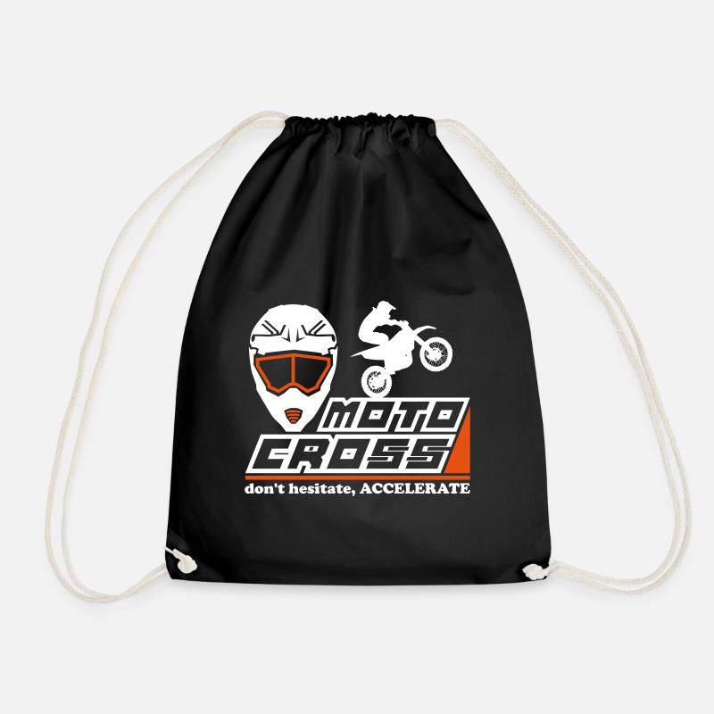 motocross - Drawstring Bag - black