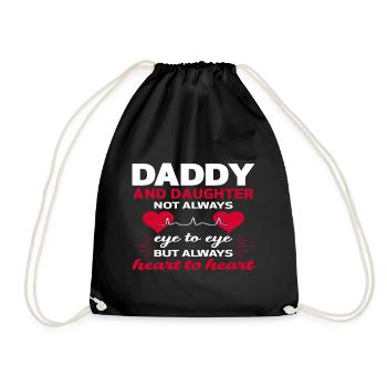 père et fille - Sac de sport léger - noir - Devant