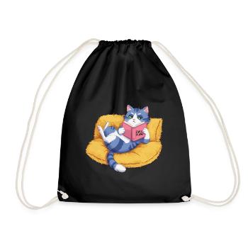 Böse Katze - Turnbeutel - Schwarz - Vorne