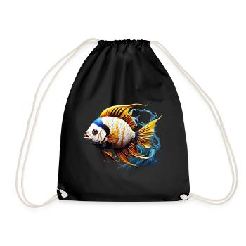 Angelfish - Drawstring Bag - black - Front