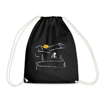 Motard courbe - (F.m) - Sac de sport léger - noir - Devant