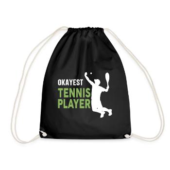 Okayest tennis player - Drawstring Bag - black - Front