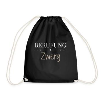 Berufung Zwerg - Lustige Sprüche - Turnbeutel - Schwarz - Vorne