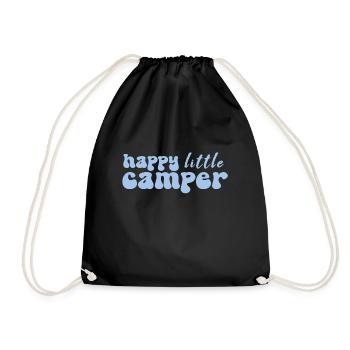 Happy little camper - Turnbeutel - Schwarz - Vorne