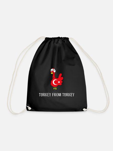 Turkey From Turkey Truthahn Türkei Türkisch Lustig - Turnbeutel - Schwarz