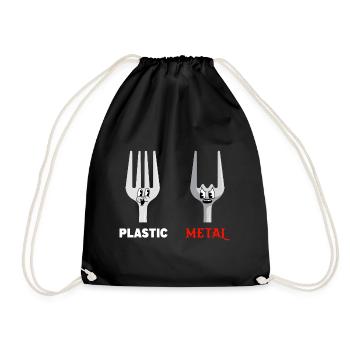 Fourchette Plastic Metal Musique - Sac de sport léger - noir - Devant