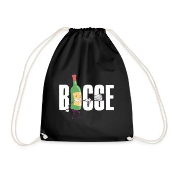 Bocce Wine Bottle Bocce Ball avec Jack Bocci Game - Sac de sport léger - noir - Devant