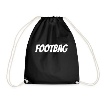 Fußsack - Turnbeutel - Schwarz - Vorne