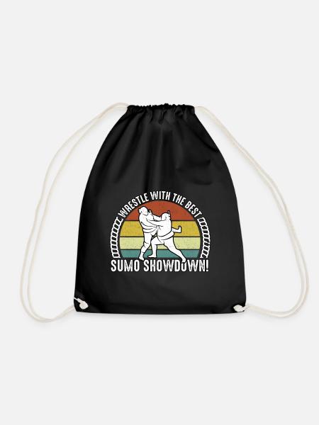 Wrestle with the best Sumo Showdown - Drawstring Bag - black