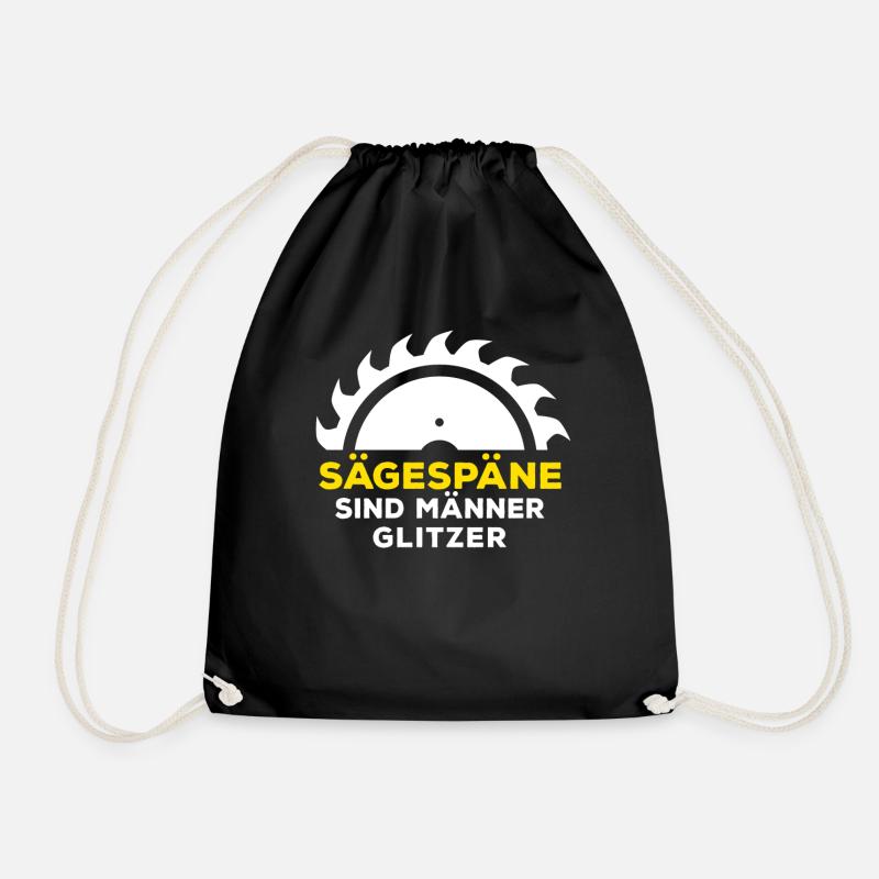 Sägespäne sind Männer Glitzer - Turnbeutel - Schwarz