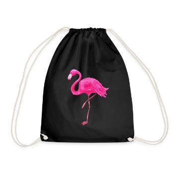 Chemise de flamants rose oiseau Flamingo - Sac de sport léger - noir - Devant