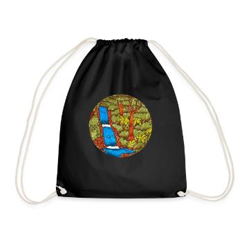 Rainforest tropics environmental protection nature climate change - Drawstring Bag - black - Front