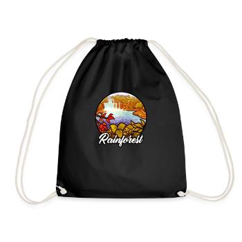 Rainforest tropics environmental protection nature climate change - Drawstring Bag - black - Front