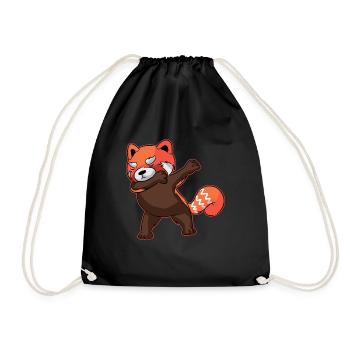 Funny Dabbing Red Panda Dab Dance Gift - Turnbeutel - Schwarz - Vorne