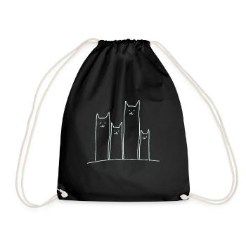 Drôle de chat Maine Coon Perse cadeau de la maison - Sac de sport léger - noir - Devant