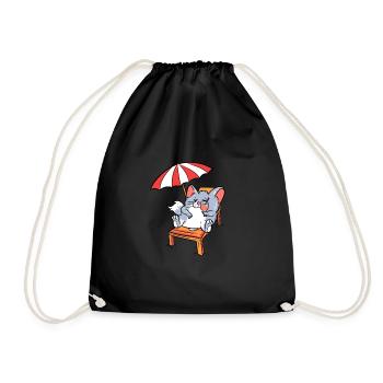Chilling chinchilla gnawer chinchilla rabbit gift - Turnbeutel - Schwarz - Vorne