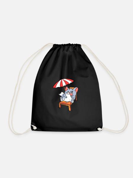 Chilling chinchilla gnawer chinchilla rabbit poison - Drawstring Bag - black