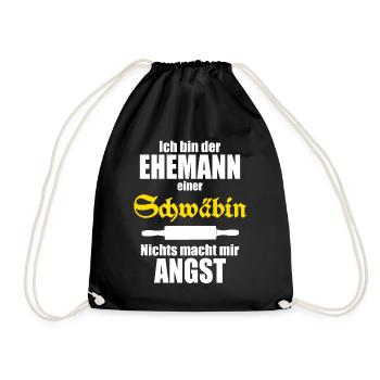 Ich bin der Ehemann einer Schwäbin - Turnbeutel - Schwarz - Vorne