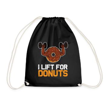 Gym Fitness Workouts Training Weight Lifting Gift - Drawstring Bag - black - Front