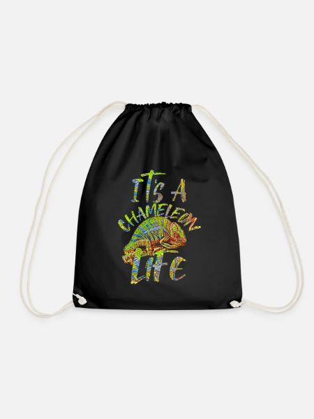 chameleon - Drawstring Bag - black