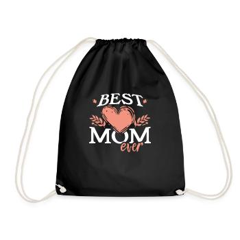 best mom best mom mother's day gift - Drawstring Bag - black - Front