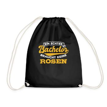 Abschluss Bachelor Master 2019 Sponsion Geschenk - Turnbeutel - Schwarz - Vorne