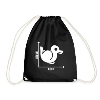 Rabbit Duck Graph Math Pun Schüler Lehrer Ostern - Turnbeutel - Schwarz - Vorne