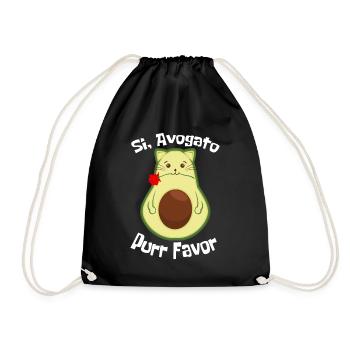 Avogato Drôle d’avocat Guacamole Ronronner Faveur Rose - Sac de sport léger - noir - Devant