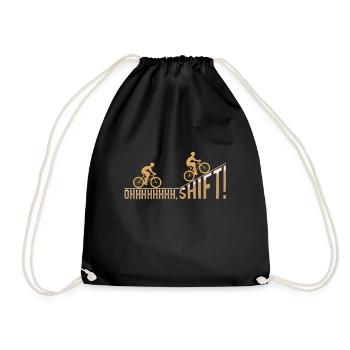 oh Shift Vélo Cyclisme Humour Design cadeau - Sac de sport léger - noir - Devant