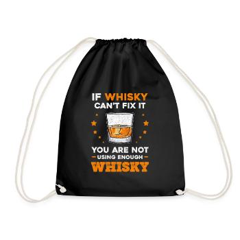 Mens Whisky Helps | Whiskey And Bourbon Lovers - Turnbeutel - Schwarz - Vorne