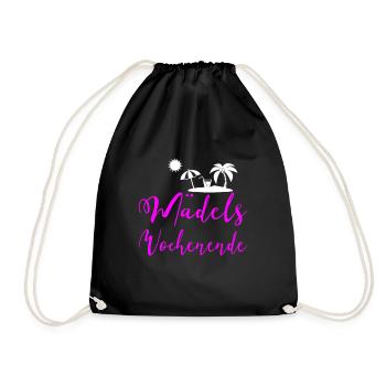 Mädelswochenende Mädelstrip Girls Trip Weekend - Turnbeutel - Schwarz - Vorne