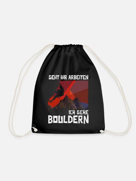 bouldering Bouldern Boulderer Klettern Kletterwand - Turnbeutel - Schwarz