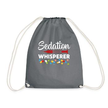 Sedation Whisperer - Drawstring Bag - grey - Front