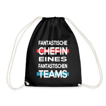 Chefin Vorgesetzte Team - Turnbeutel - Schwarz - Vorne