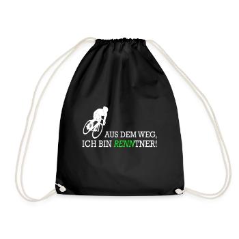 Rentner Fahrrad Radsport Rennrad Herren Geschenk - Turnbeutel - Schwarz - Vorne