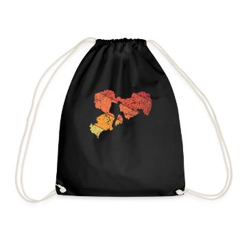 Saxony hiking gift - Drawstring Bag - black - Front