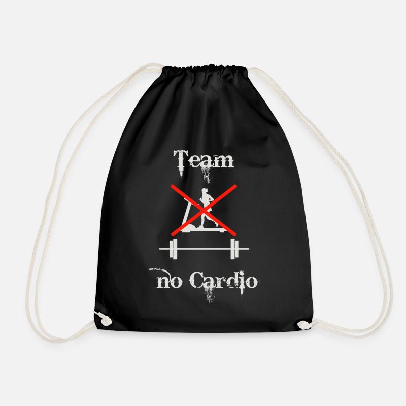 Team no Cardio - Turnbeutel - Schwarz