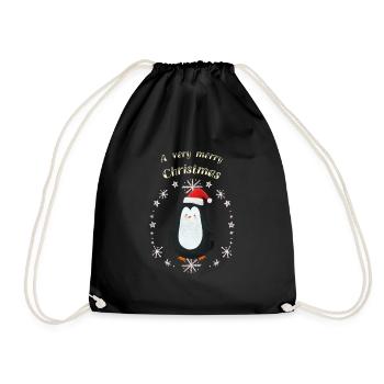 Un pingouin de Noël très joyeux Noël - Sac de sport léger - noir - Devant