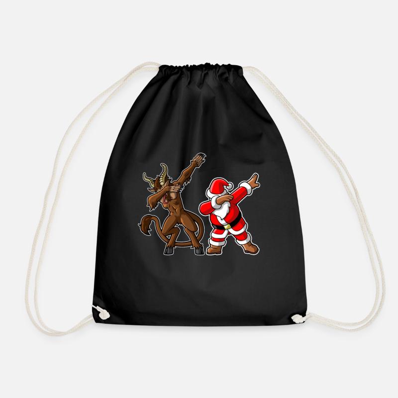 Dab Krampus Weihnachtsmann - Turnbeutel - Schwarz