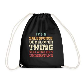 Es ist eine Salesforce Developer Thing Vintage Funny - Turnbeutel - Schwarz - Vorne