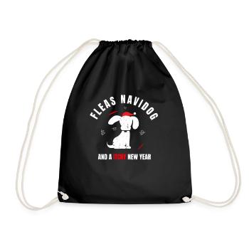 Christmas dog lover gift dog lover - Drawstring Bag - black - Front
