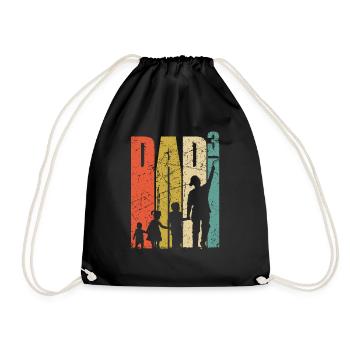 Papa au pouvoir de 3 père de trois papa peintre cadeau - Sac de sport léger - noir - Devant