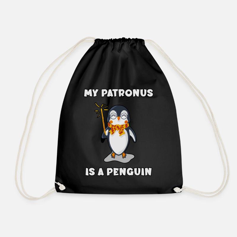 My patronus is a penguin - Turnbeutel - Schwarz