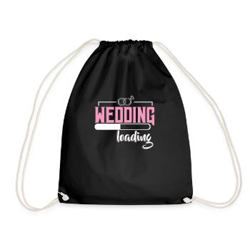 Demande en mariage Fiançailles | Demande de mariage - Sac de sport léger - noir - Devant