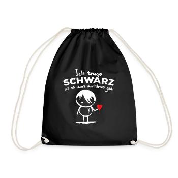Ich trage schwarz bis es was dunkleres gibt lustig - Turnbeutel - Schwarz - Vorne