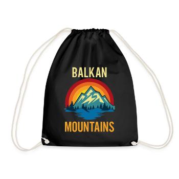 Balkan Mountains Sunset - Drawstring Bag - black - Front