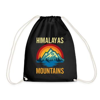 Himalayas Mountains Sunset - Drawstring Bag - black - Front