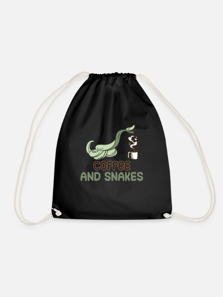 Coffee and snake - Turnbeutel - Schwarz