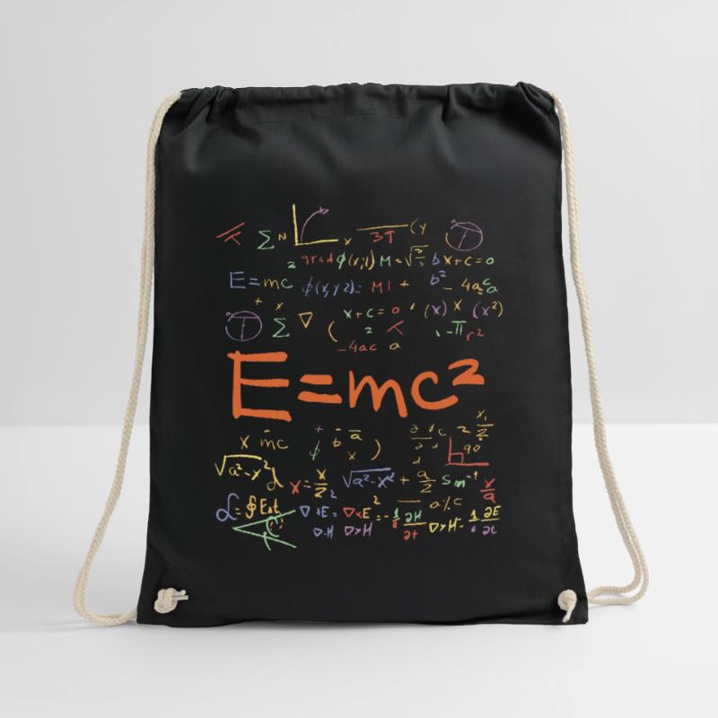 Physics and Math Formulas EMC2 Drawstring Bag