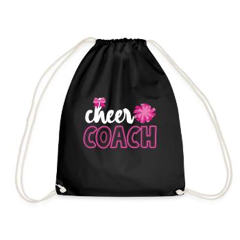 Cheer Coach - Cheer Cheerleader Gift - Drawstring Bag - black - Front